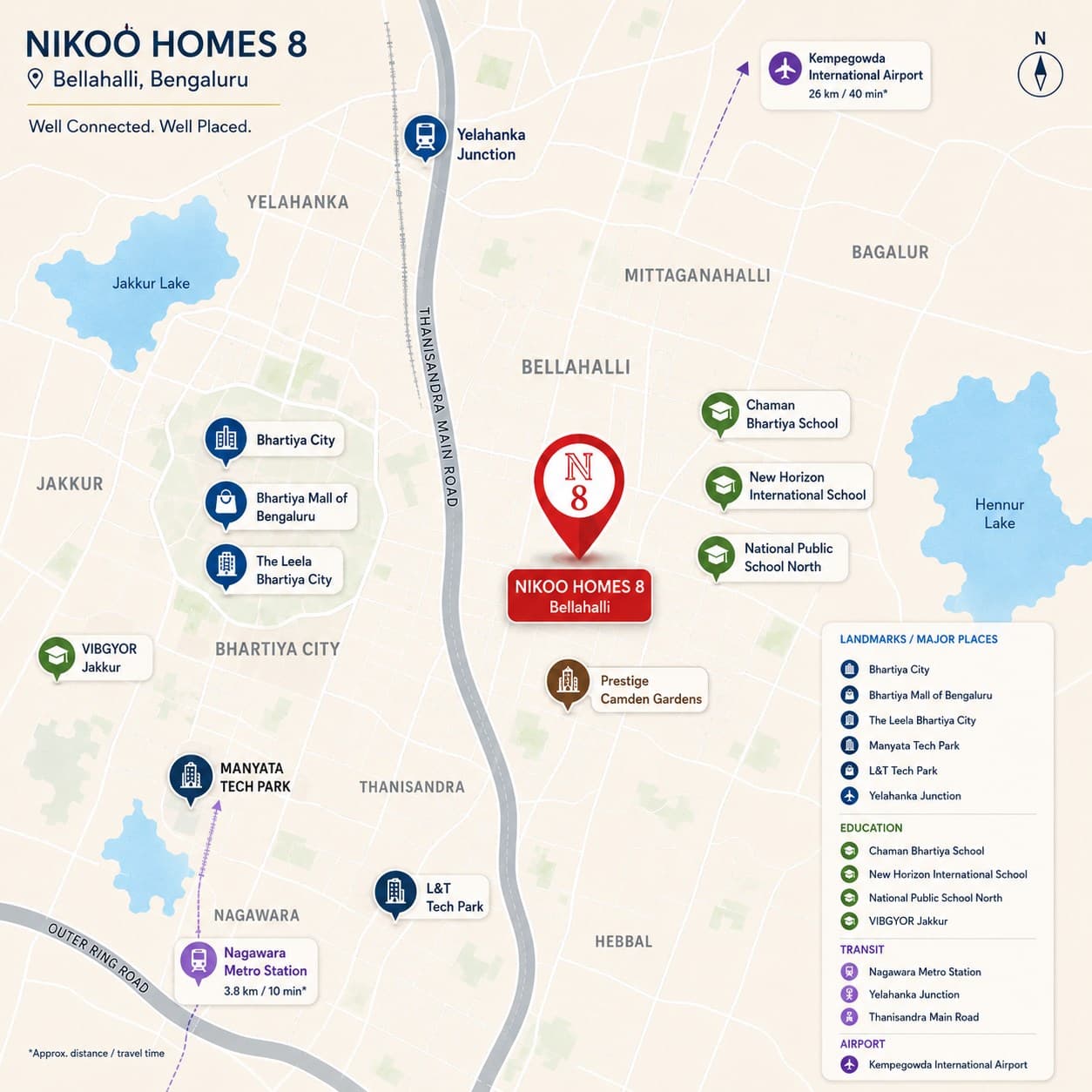 Nikoo Homes 8 approximate location map